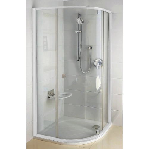 Ravak Pivot PSKK3 90x90 cm negyedköríves zuhanykabin, fehér/fehér, átlátszó 37677101Z1