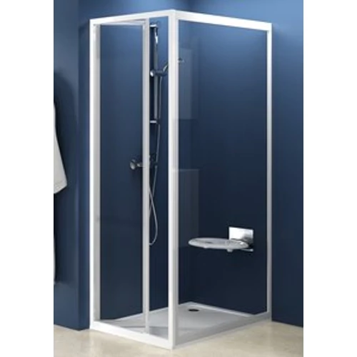 RAVAK SUPERNOVA PSS-75 fix zuhanykabin oldalfal fehér kerettel  TRANSPARENT edzett biztonsági üveggel