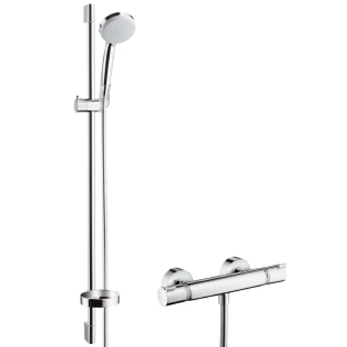 Hansgrohe Ecostat Comfort Combi 0,90 m, Croma 100 Vario kézizuhannyal 27035000