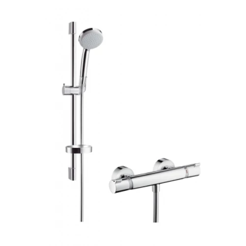 Hansgrohe Ecostat Comfort Combi 0,65 m, Croma 100 Vario kézizuhannyal 27034000