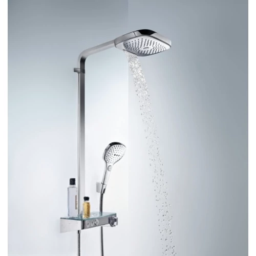 Hansgrohe 27127400 Raindance Select E 300 3jet Showerpipe fehér/króm zuhanyrendszer  (27127400)