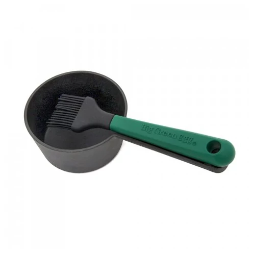 Big Green Egg Öntöttvas szószos edény ecsettel