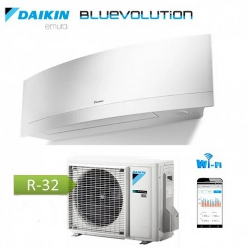 Daikin Bluevolution Emura FTXJ20MW / RXJ20N oldalfali inverteres klíma