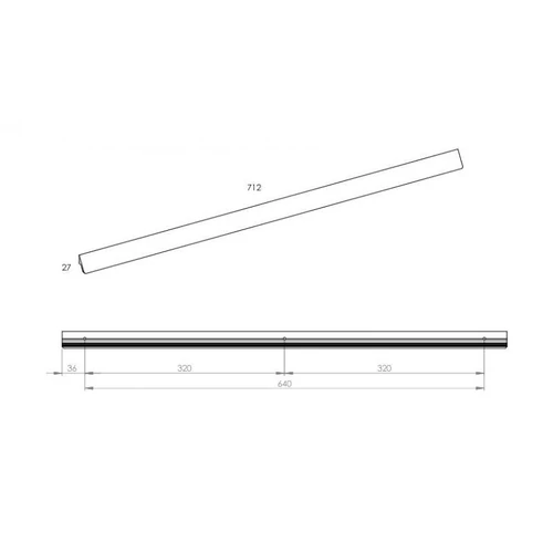 AREZZO design NEVADA fogantyú, 70 cm, 1 db, króm AR-168846