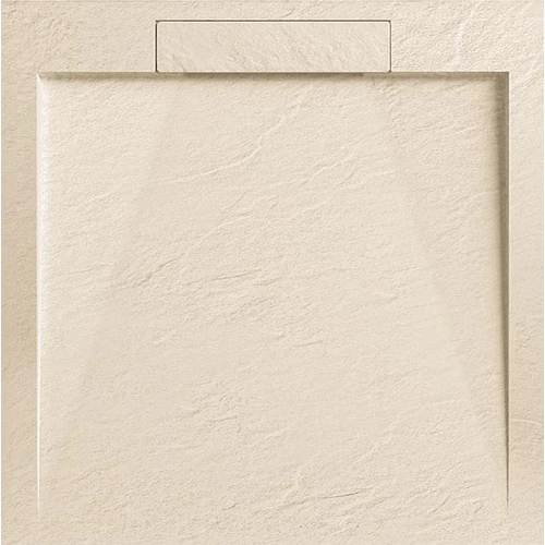 AREZZO design STONE pala hatású öntött márvány zuhanytálca, 90x90 cm-es, beige AR-DYT099LBG