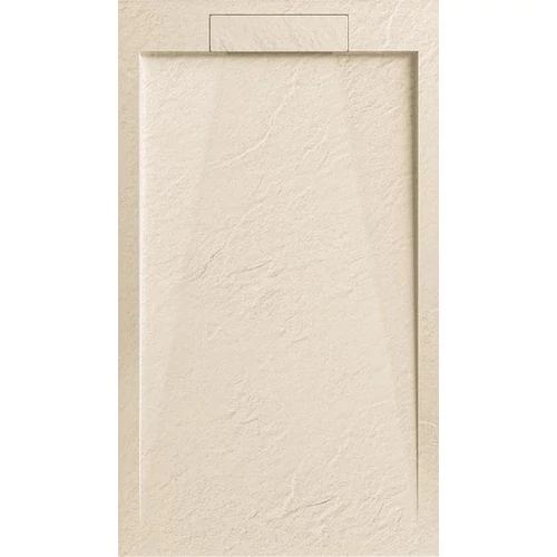 AREZZO design STONE pala hatású öntött márvány zuhanytálca, 120x90 cm-es, beige AR-DYT129LBG