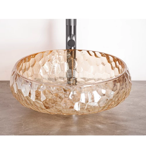 AREZZO design PRISMA ORA üvegmosdó, borostyán AR-M347O