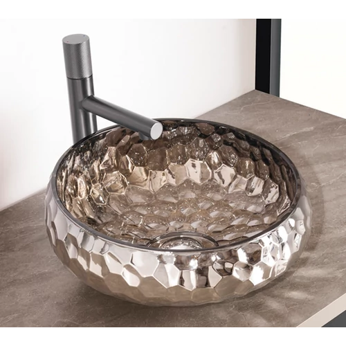 AREZZO design PRISMA PLATINO üvegmosdó, szürke AR-M347P