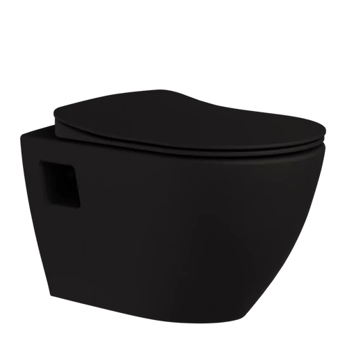 Creavit TERRA bidés fali WC - matt fekete TP325-00SM00E-0000