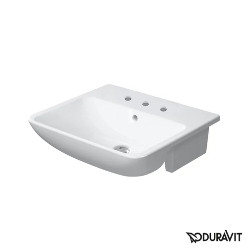 Duravit ME by Starck 55x45,5 cm félig beépíthető mosdó három csaplyukkal 0378550030