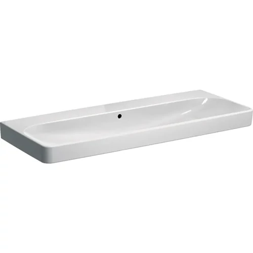 Geberit Smyle Square mosdó, 120x16.5x48cm, csaplyuk nélkül, túlfolyóval (500.225.01.1)