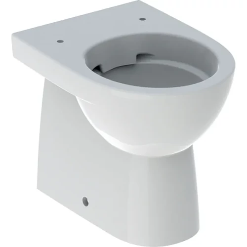Geberit Selnova Compact álló WC mélyöblítésű, falhoz illeszkedő, hátsó vagy alsó kifolyású, részben zárt forma, rövidített kivitel, Rimfree, Fehér 500.394.01.1