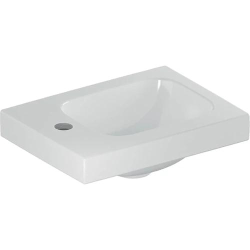 Geberit iCon Light kézmosó, 38x14x28cm, csaplyuk bal oldalt, túlfolyó nélkül, fehér (501.831.00.1)