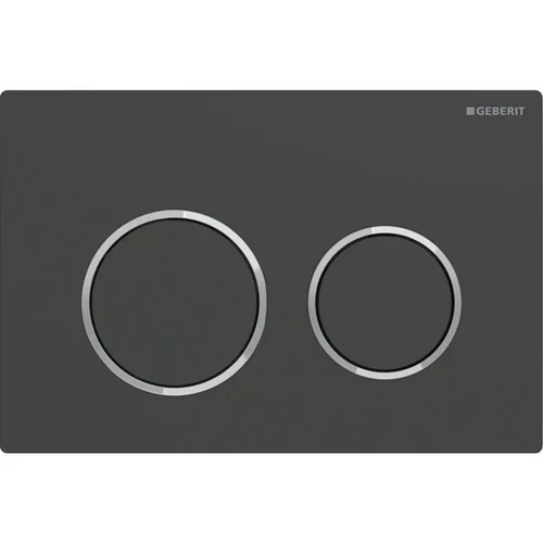 Geberit Omega20 működtetőlap 2 mennyiséges öblítéshez, easy-to-clean, matt fekete/króm 115.085.14.1