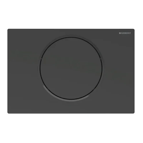 Geberit Sigma10 működtetőlap, öblítés-stop működtetésű, easy-to-clean, matt fekete/fekete 115.758.16.5