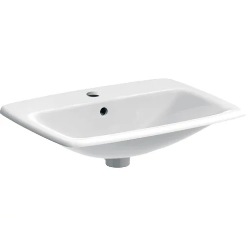 Geberit Selnova Square beépíthető mosdó 60x50 cm, csaplyukkal és túlfolyóval 500.307.01.7
