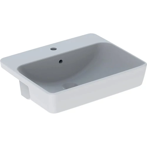 Geberit VariForm félig beépíthető négyszögletes mosdó 55 cm, túlfolyóval 500.681.01.1