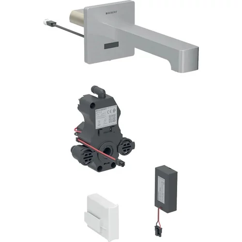 Geberit Brenta fali mosdócsaptelep vezérlődobozhoz 17 cm, keverővel, rozsdamentes acél, szálcsiszolt 116.274.SN.1