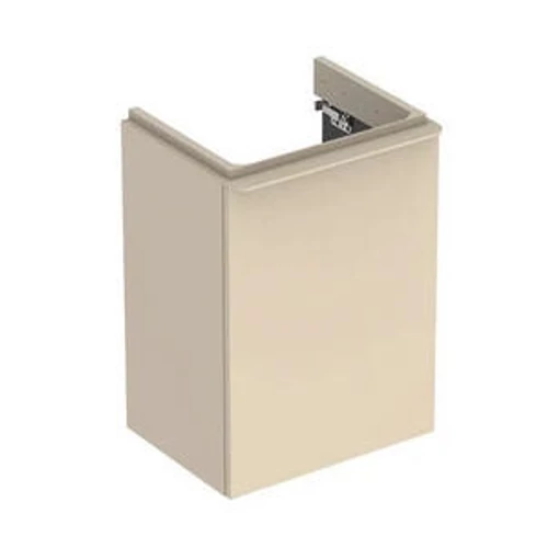 Geberit Smyle Square alsó szekrény kézmosóhoz ajtóval 44,2x35,6 cm, magasfényű homokszürke 500.351.JL.1