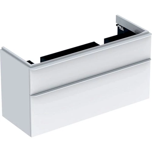 Geberit Smyle Square alsó szekrény dupla mosdóhoz fiókkal 118,4x47 cm, magasfényű fehér 500.356.00.1