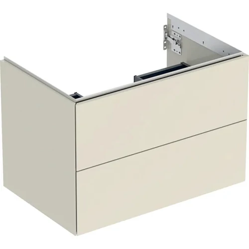 Geberit One alsó szekrény mosdóhoz 2 fiókkal 74x47 cm, magasfényű homokszürke 505.262.00.4