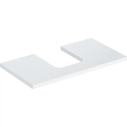 Geberit One mosdópult középső kivágással, pultra ültethető tálformájú mosdóhoz 90x47 cm, magasfényű fehér 505.273.00.1