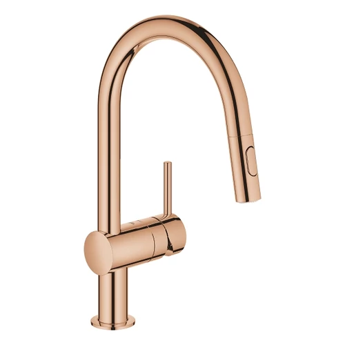 Grohe Minta egykaros mosogató csaptelep kihúzható zuhanyfejjel, warm sunset 32321DA2