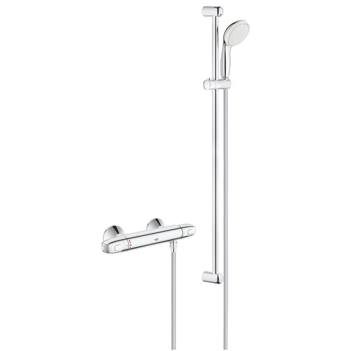 Grohe Grohtherm 1000 Termosztátos zuhanycsaptelep 1/2″ zuhanygarnitúrával 34256004