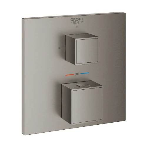 Grohe Grohtherm Cube Termosztátos keverő 1 kimenethez elzáró szeleppel matt hard grafit 24153AL0