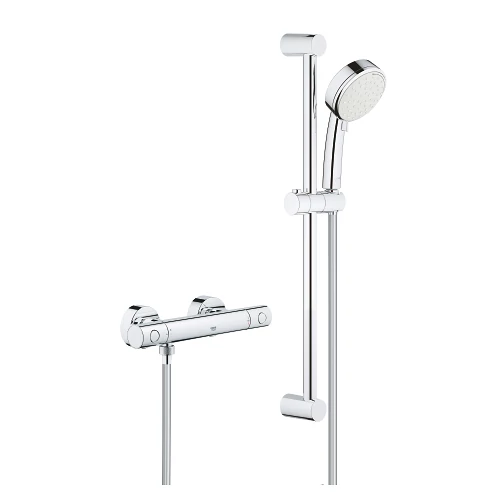 Grohe Grohtherm 800 Cosmopolitan termosztátos zuhanycsaptelep zuhanyszettel 34768000