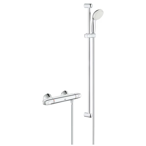 Grohe Grohtherm 1000 Termosztátos zuhanycsaptelep 1/2″ zuhanygarnitúrával 34824004