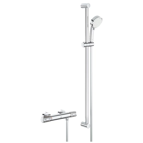 Grohe Grohtherm 1000 Performance Termosztátos zuhanycsaptelep 1/2″ zuhanygarnitúrával 34835000