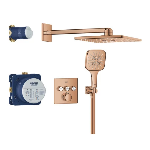 Grohe Grohtherm SmartControl Rejtett zuhanyrendszer Rainshower SmartActive 310 Cube fejzuhannyal 34864DA0