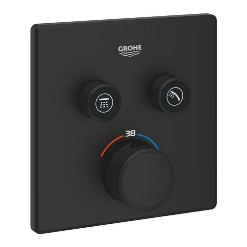 Grohe Grohtherm SmartControl Termosztát falsík mögötti telepítéshez, 2 fogyasztóra Fekete 102166KF00