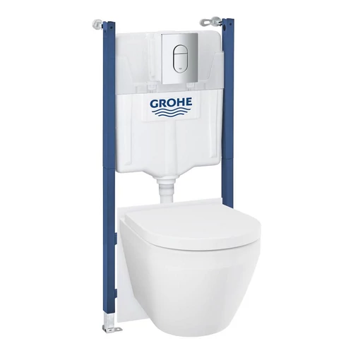 Grohe Solido Euro Ceramic 5 az 1-ben WC szett, 1,13 méteres telepítési magasság, Króm 102517SH00