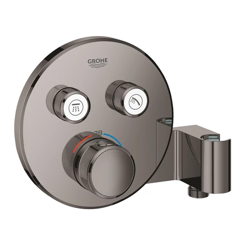 Grohe Grohtherm SmartControl Termosztát falsík mögötti telepítéshez, 2 fogyasztóra és beépített zuhanytartóval, grafit 29120A00