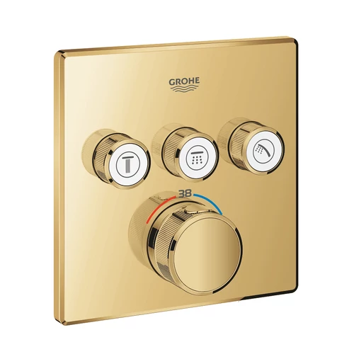 Grohe Grohtherm SmartControl Termosztát falsík mögötti telepítéshez, 3 fogyasztóra, arany 29126GL0