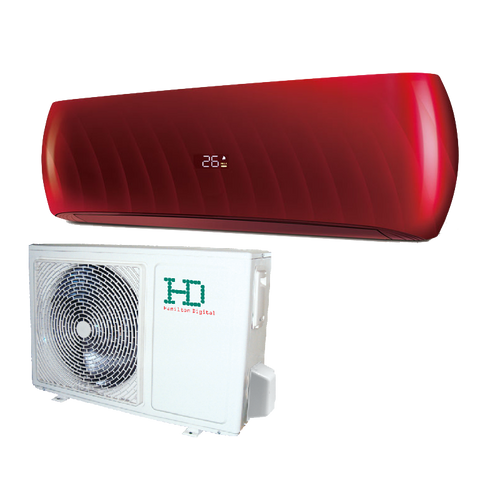 HD Design HDWI-DSGN-090C-RED/HDOI-DSGN-90C oldalfali split klíma 2.5 kW