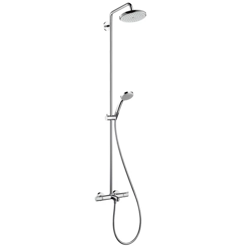 Hansgrohe Croma 220 Air 1jet Showerpipe zuhanyrendszer kádhoz kádtöltő csapteleppel 27223 000 (27223000)