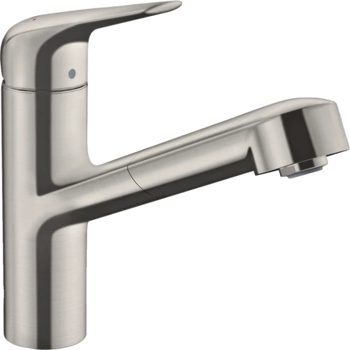 Hansgrohe Focus M4214-H150 egykaros konyhai csaptelep kihúzható kifolyóval, rozsdamentes acél 71829800