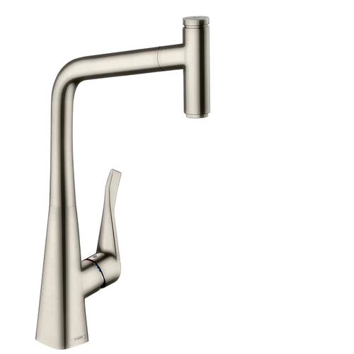 Hansgrohe M7115-H320 egykaros konyhai csaptelep 320 kihúzható kifolyóval, rozsdamentes acél hatású 73803800