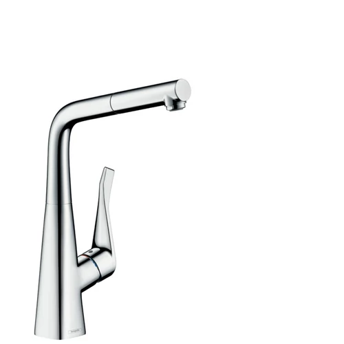 Hansgrohe M7114-H320 egykaros konyhai csaptelep 320 kihúzható kifolyóval, króm 73812000