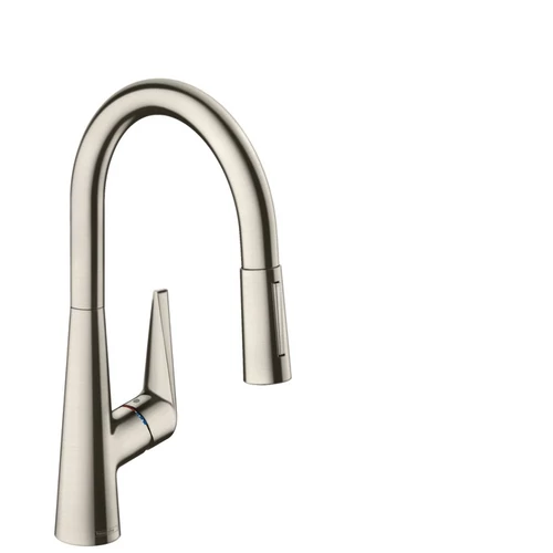 Hansgrohe M5116-H200 egykaros konyhai csaptelep 200 kihúzható zuhanyfejjel, rozsdamentes acél hatású 73851800