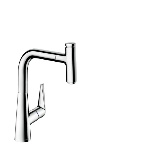 Hansgrohe M5115-H220 egykaros konyhai csaptelep 220 kihúzható kifolyóval, króm 73852000