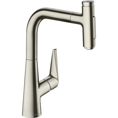 Hansgrohe Talis Select M5117-H220 egykaros konyhai csaptelep kihúzható kifolyóval, rozsdamentes acél 73868800