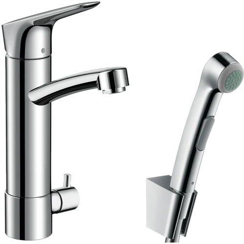 Hansgrohe Egykaros mosdócsaptelep elzárószeleppel, bidette kézizuhannyal és 160 cm zuhanycsővel 31515000