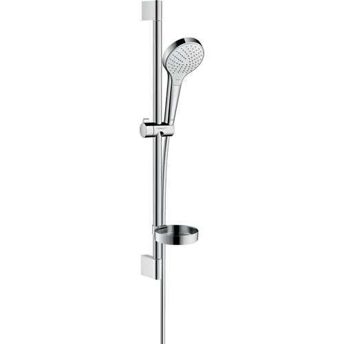 Hansgrohe Croma Select S Zuhanyszett Vario 65 cm-es zuhanyrúddal és szappantartóval fehér/króm 26566400