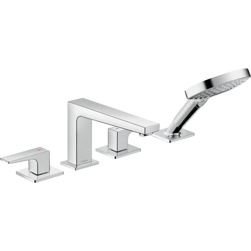 Hansgrohe Metropol 4-lyukú peremre szerelhető kádcsaptelep nyitókarral króm 32553000