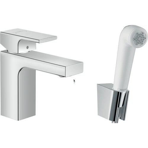 Hansgrohe Vernis Shape Egykaros mosdócsaptelep 100, bidé kézizuhannyal és 160 cm-es zuhanytömlővel króm 71216000