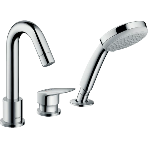 Hansgrohe Logis 3-lyukú peremre szerelhető egykaros kádcsaptelep króm 71313000